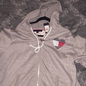 Tommy Hilfiger Gray Cotton Hoodie